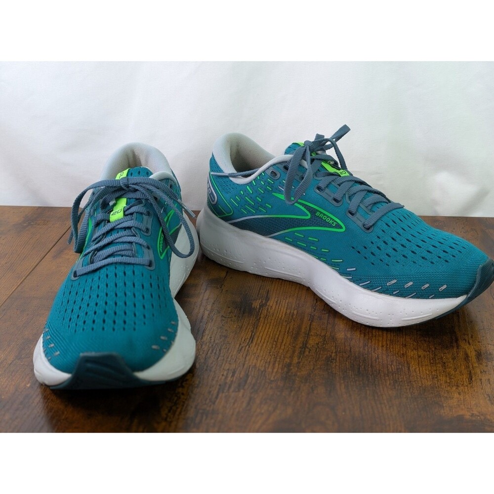 Brooks Men’s Running Shoes Glycerin 20 Size 9D Kayaking/Heron/Green Gecko - Picture 6 of 13